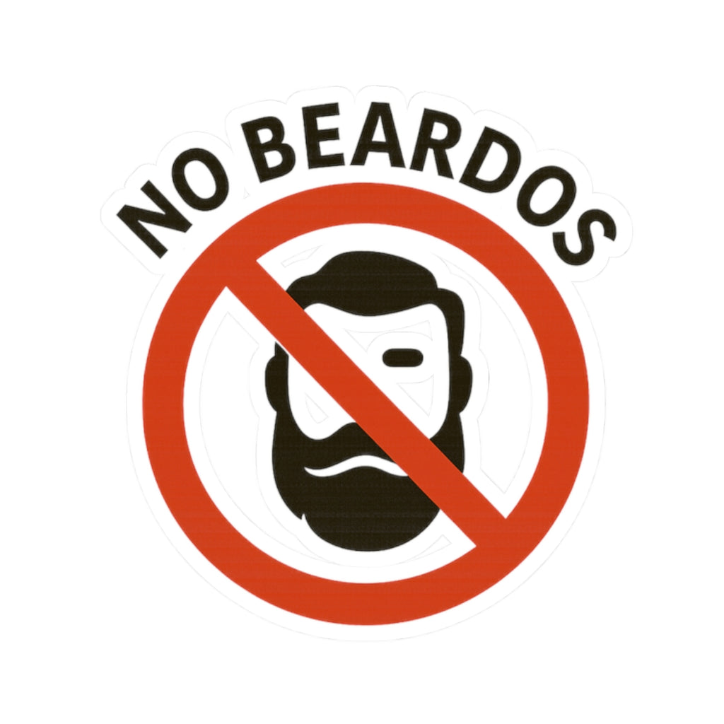 No Beardos Sticker