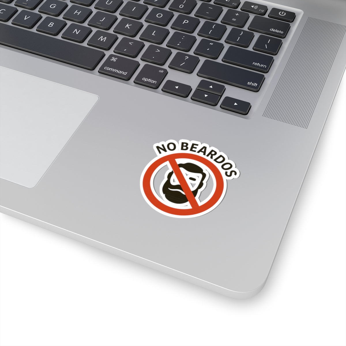 No Beardos Sticker